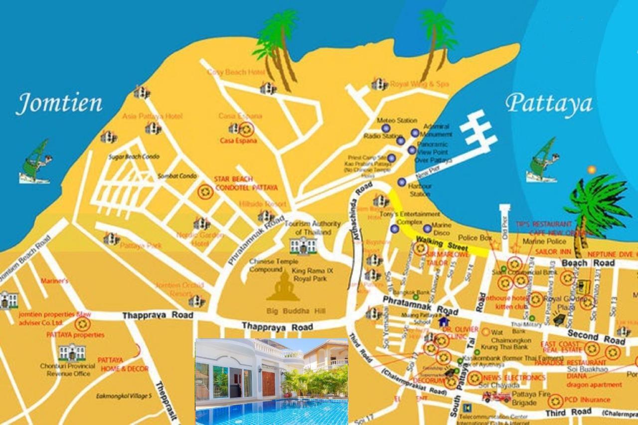 Ratana Villa - Pattaya Holiday House Walking Street 7 Bedrooms Екстериор снимка